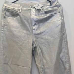 American Eagle Silver Metallic Women Jeans